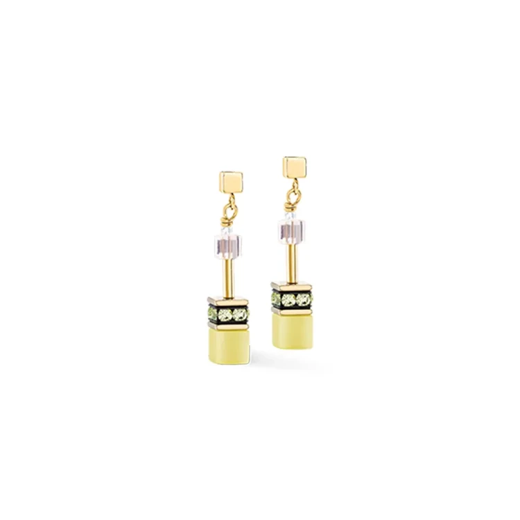 Серьги Coeur de Lion Olive-Yellow 2838/21-0901