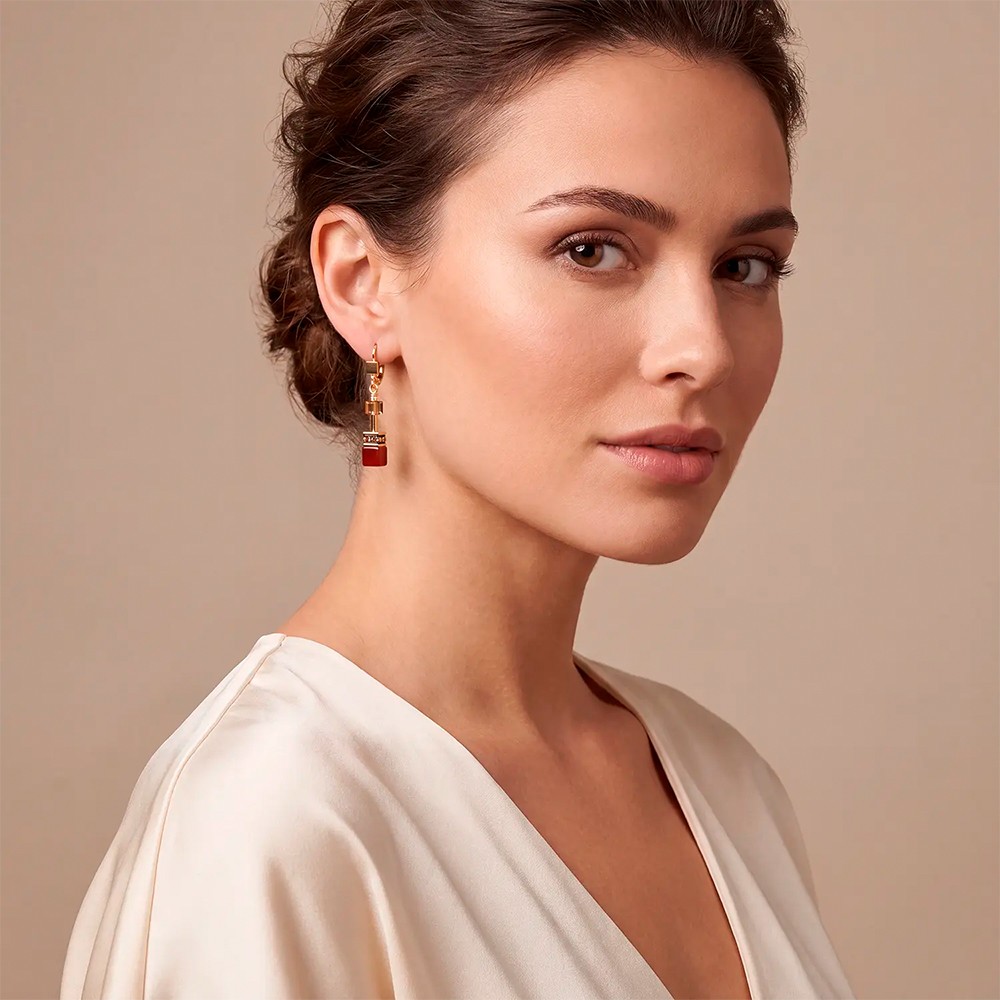 Серьги Coeur de Lion Brown-Red 4905/20-1103