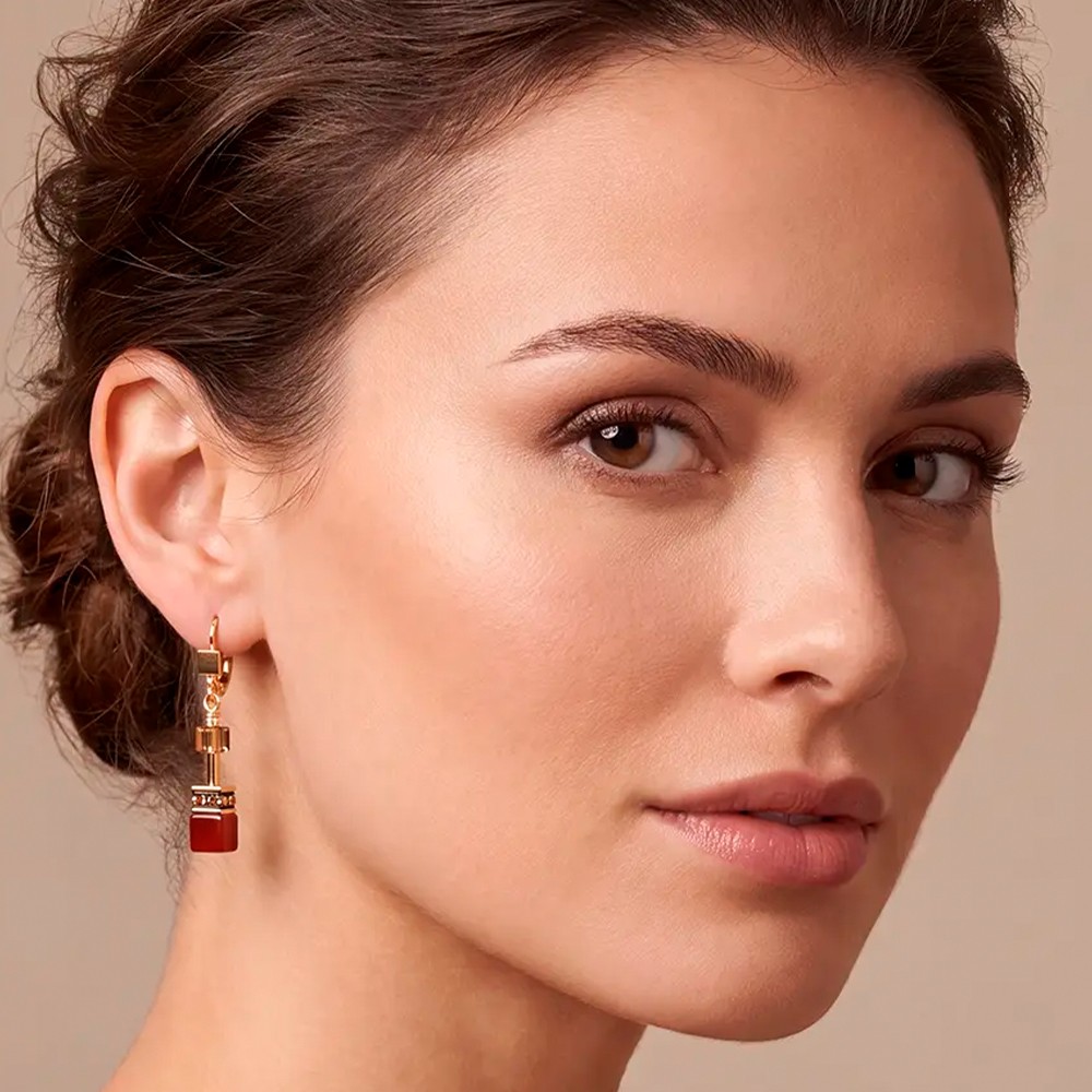 Серьги Coeur de Lion Brown-Red 4905/20-1103