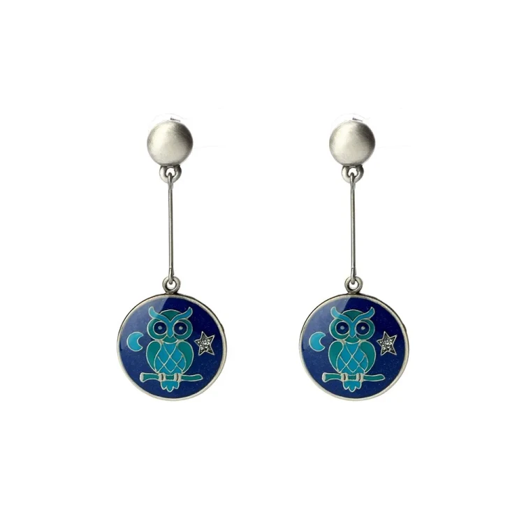 Серьги Clara Bijoux сова A35535.15.TC BL