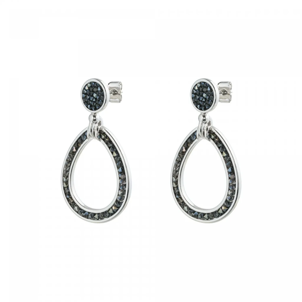 Серьги Fiore Luna Jet Nut A2103SW-E05.4 BW/S