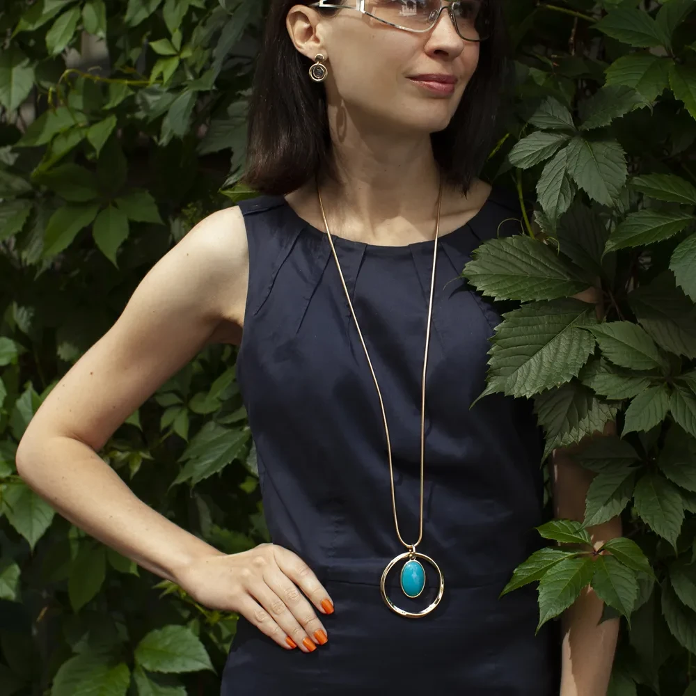 Колье Fiore Luna TURQUOISE OPAL LN5142 BL/S