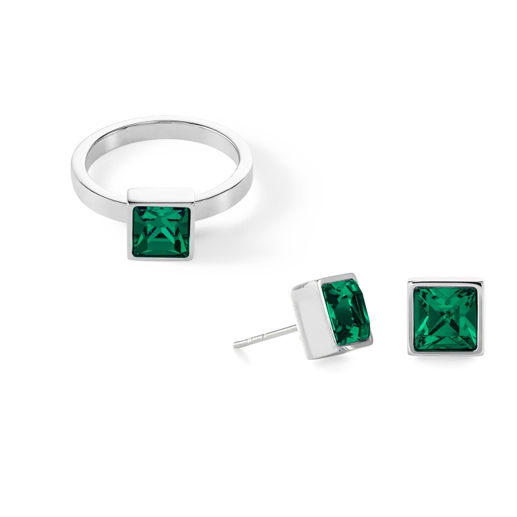 Пусеты Coeur de Lion Dark green-silver 0500/21-0548