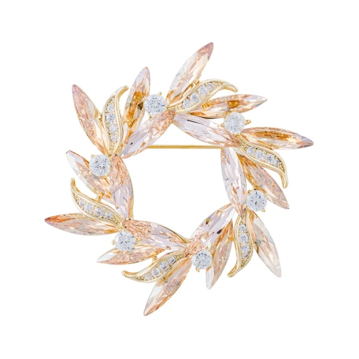 Брошь Fiore Luna ВЕНЕЦ Zircon+crystal XR14425A3 BR/G