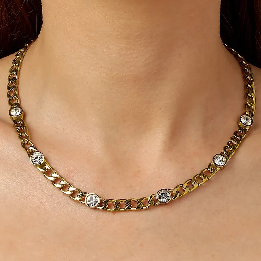 Колье Dyrberg Kern AGNESE SG CRYSTAL 390118 G