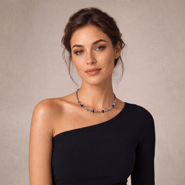 Колье Coeur de Lion Black-Silver 2802/10-1317