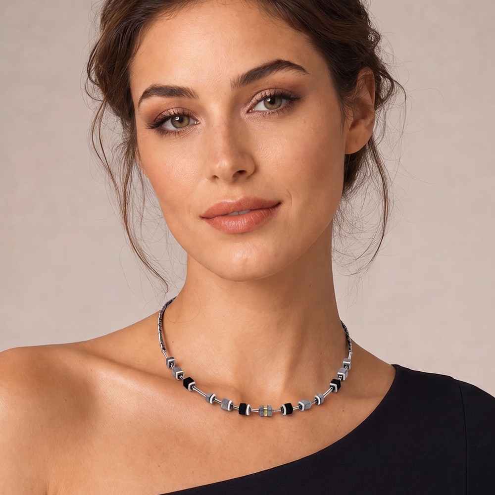 Колье Coeur de Lion Black-Silver 2802/10-1317