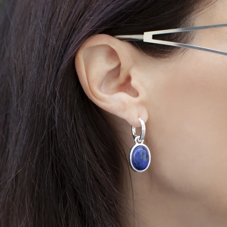 Серьги Fiore Luna NATURAL LAPIS LE1200 BL/S