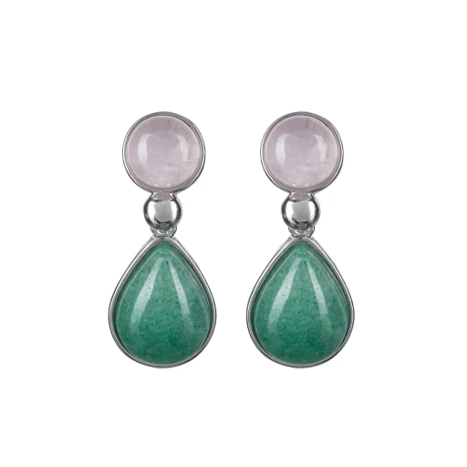 Серьги Possebon Q. Rose, Q. Verde A0738.7.17 S
