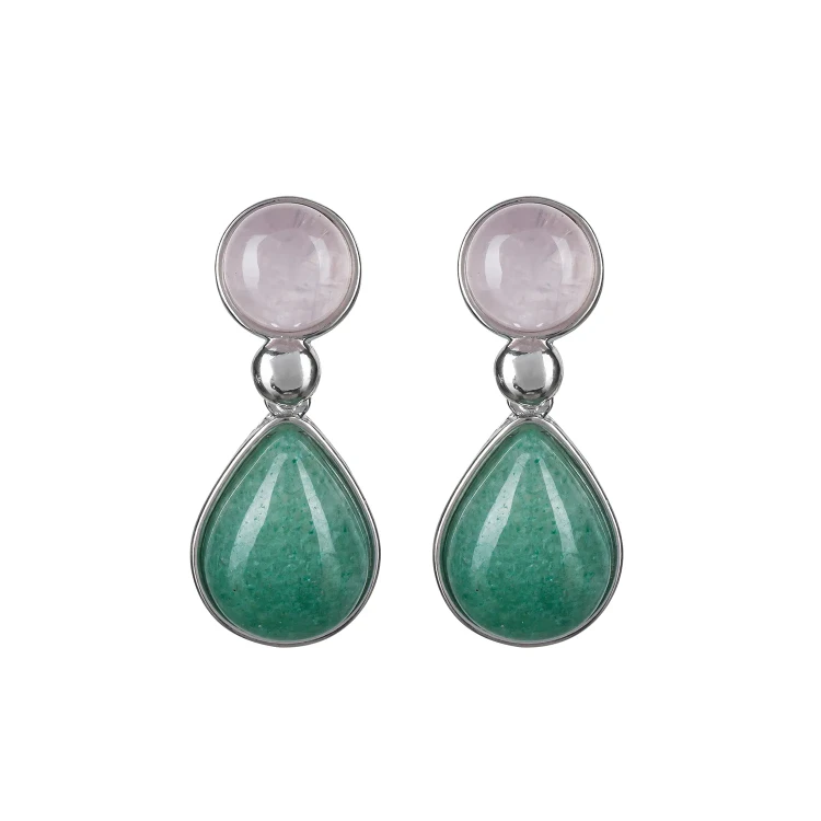 Серьги Possebon Q. Rose, Q. Verde A0738.7.17 S