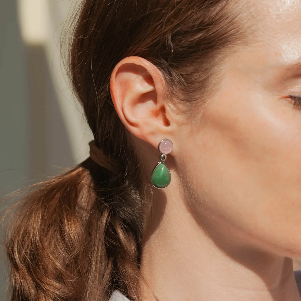 Серьги Possebon Q. Rose, Q. Verde A0738.7.17 S