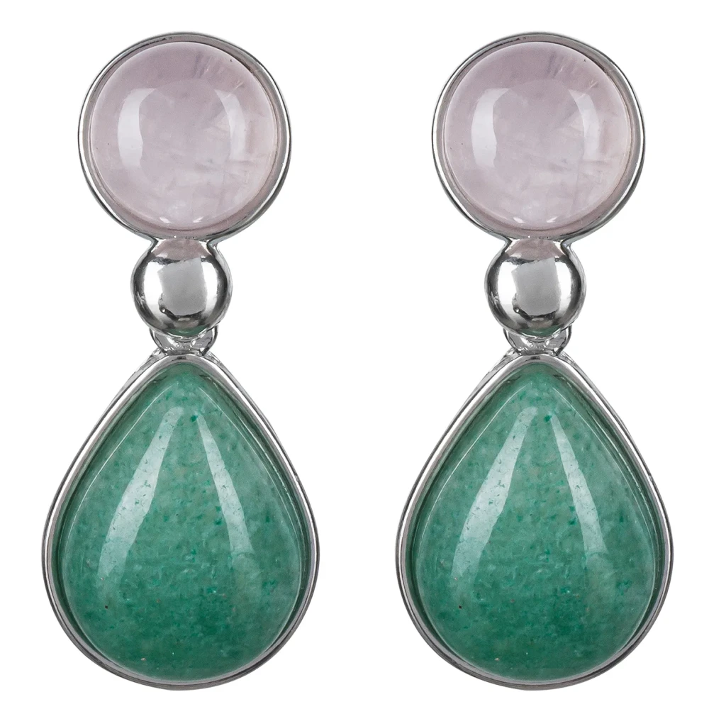 Серьги Possebon Q. Rose, Q. Verde A0738.7.17 S