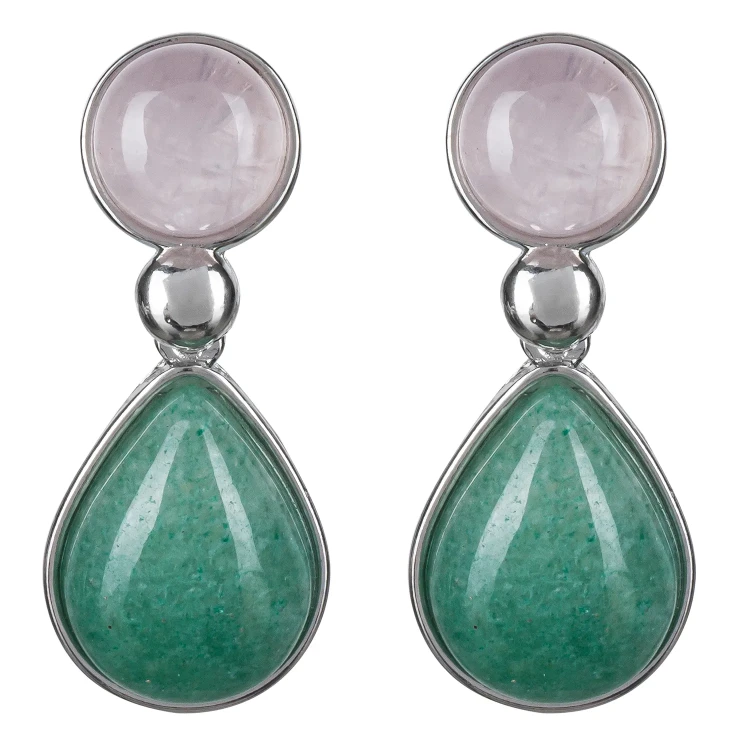 Серьги Possebon Q. Rose, Q. Verde A0738.7.17 S