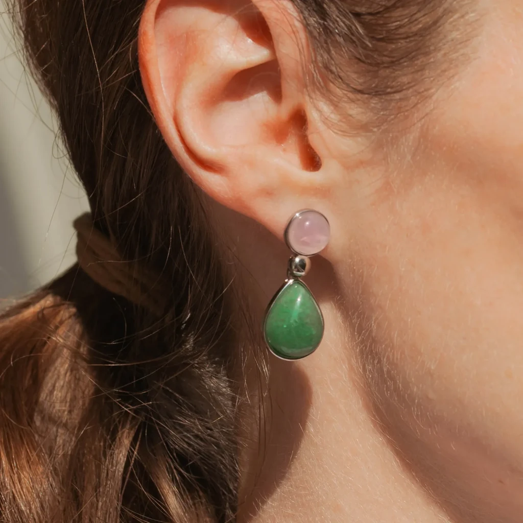 Серьги Possebon Q. Rose, Q. Verde A0738.7.17 S