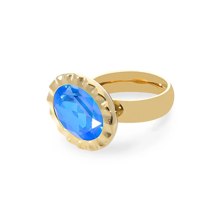 Кольцо Qudo TIVOLA UNICA big (G/P) Royal blue delite 60 688162