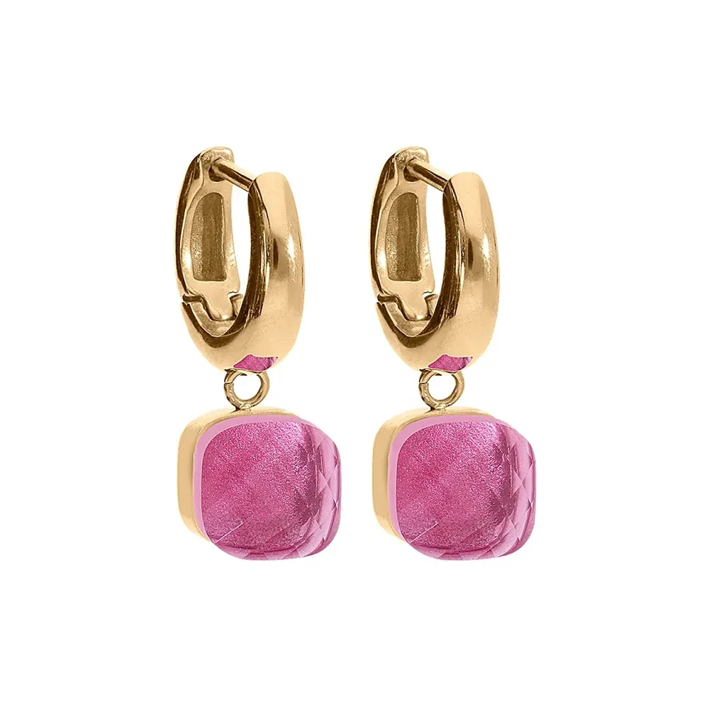 Серьги Qudo FIRENZE (G) Padparadscha 107001/20-4308
