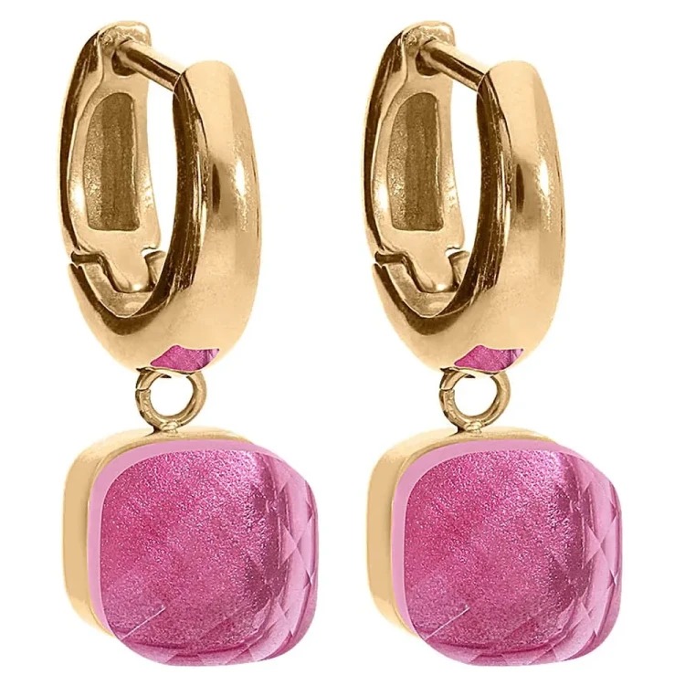 Серьги Qudo FIRENZE (G) Padparadscha 107001/20-4308