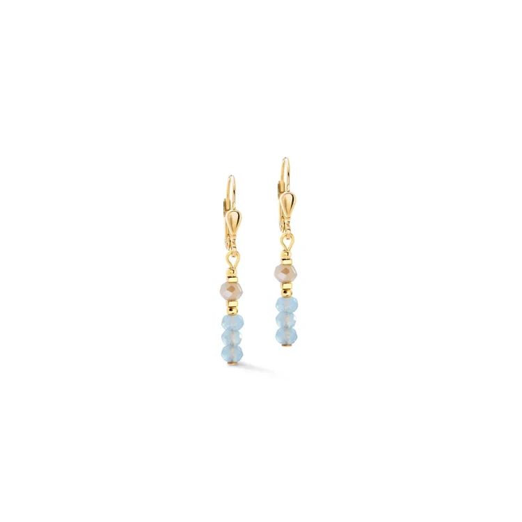 Серьги Coeur de Lion Light Blue-Beige 2043/20-0738