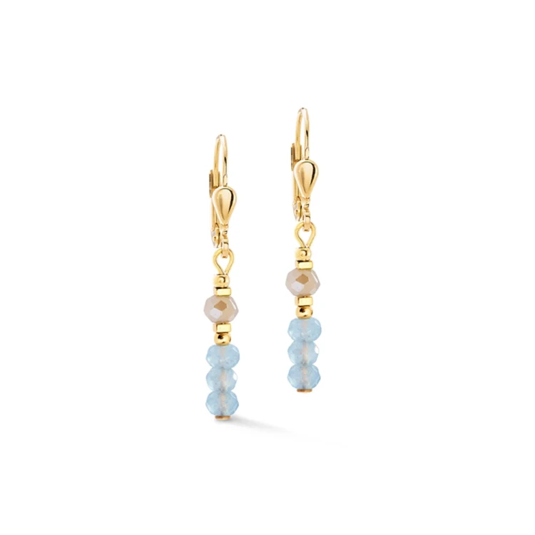 Серьги Coeur de Lion Light Blue-Beige 2043/20-0738