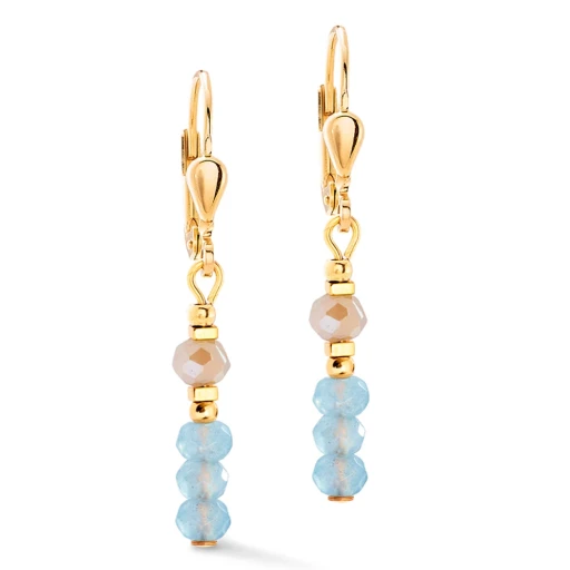 Серьги Coeur de Lion Light Blue-Beige 2043/20-0738