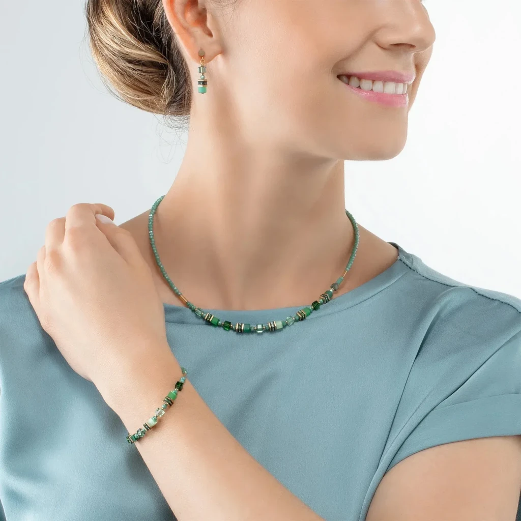 Колье Coeur de Lion Green 4565/10-0500