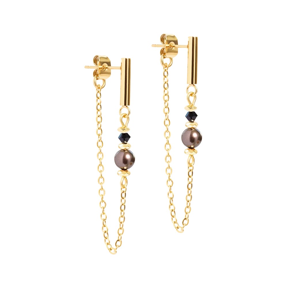 Серьги Coeur de Lion Brown-Gold 3033/21-1116
