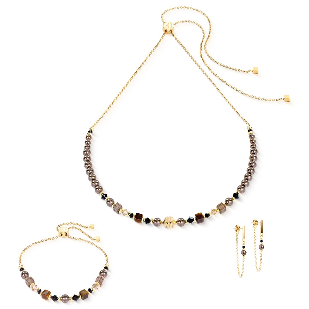 Серьги Coeur de Lion Brown-Gold 3033/21-1116
