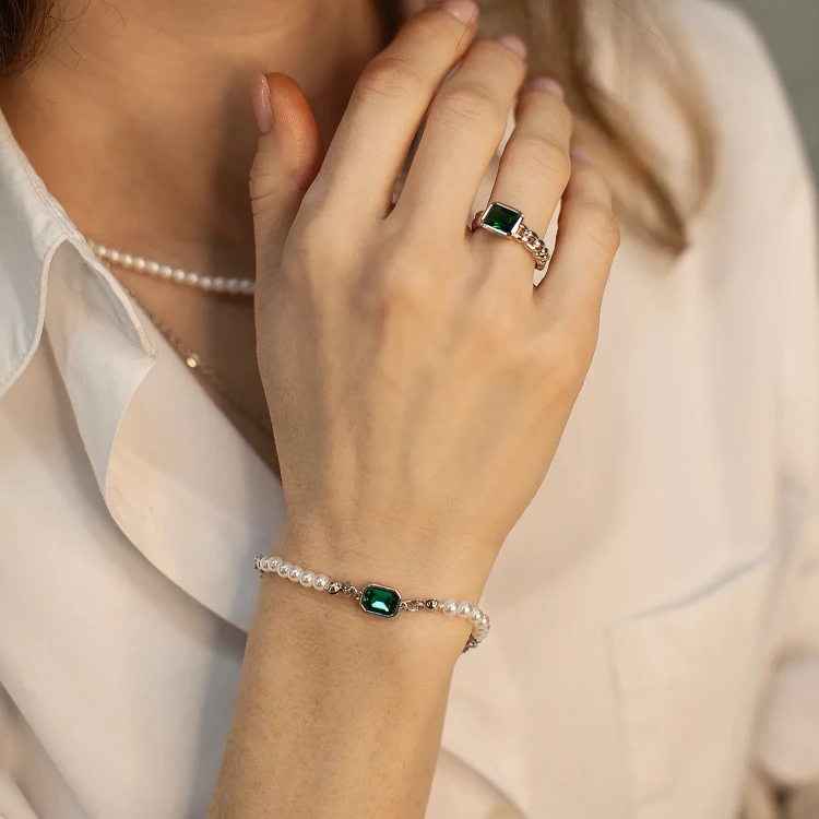 Браслет Fiore Luna EMERALD CCH03676-07