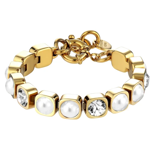 Браслет Dyrberg Kern CONIAN SG CRYSTAL / WHITE PEARL 450157