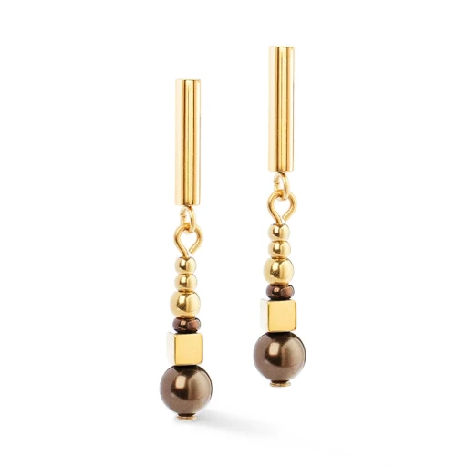 Серьги Coeur de Lion Brown 4312/21-1100