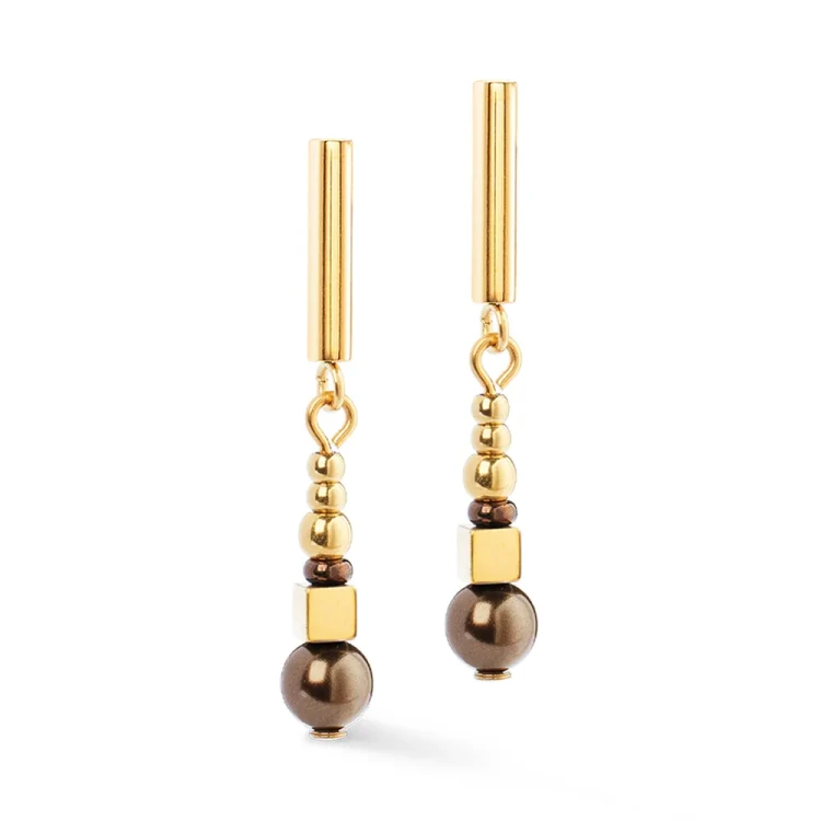 Серьги Coeur de Lion Brown 4312/21-1100
