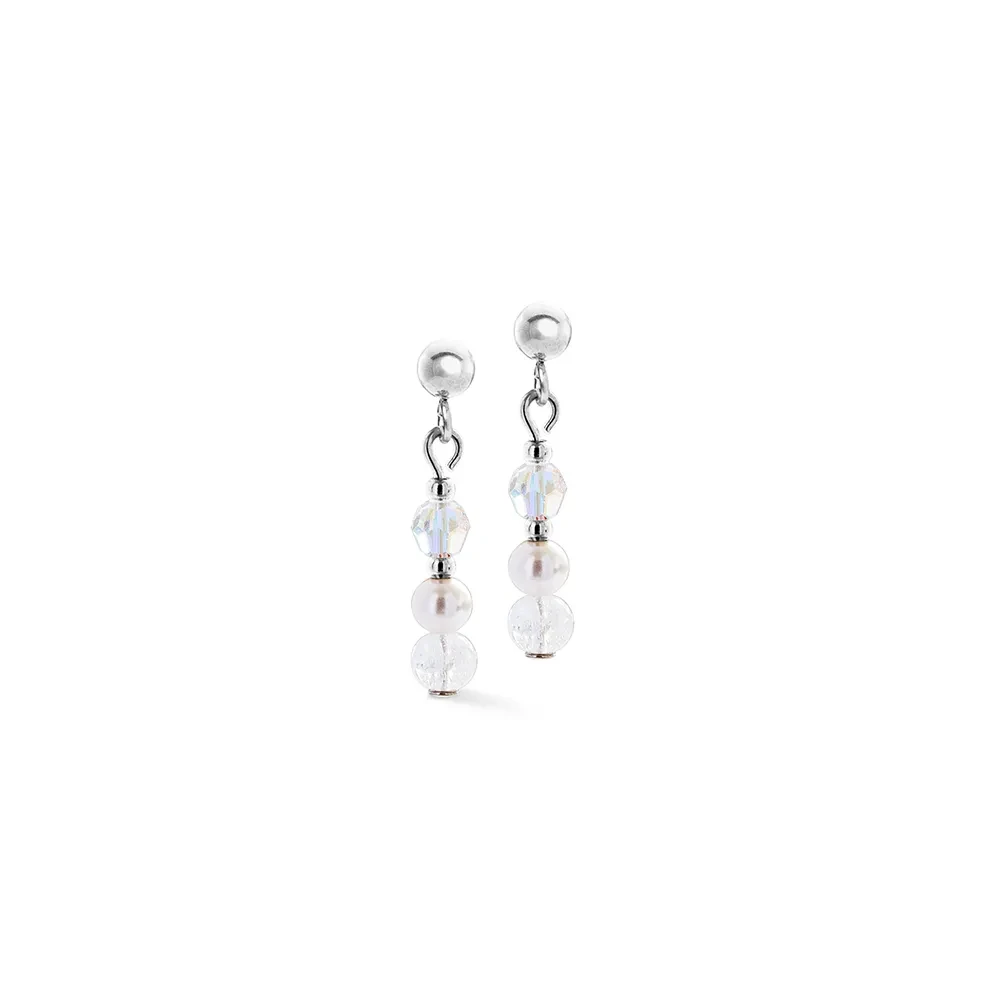 Серьги Coeur de Lion White-Silver 4245/21-1417