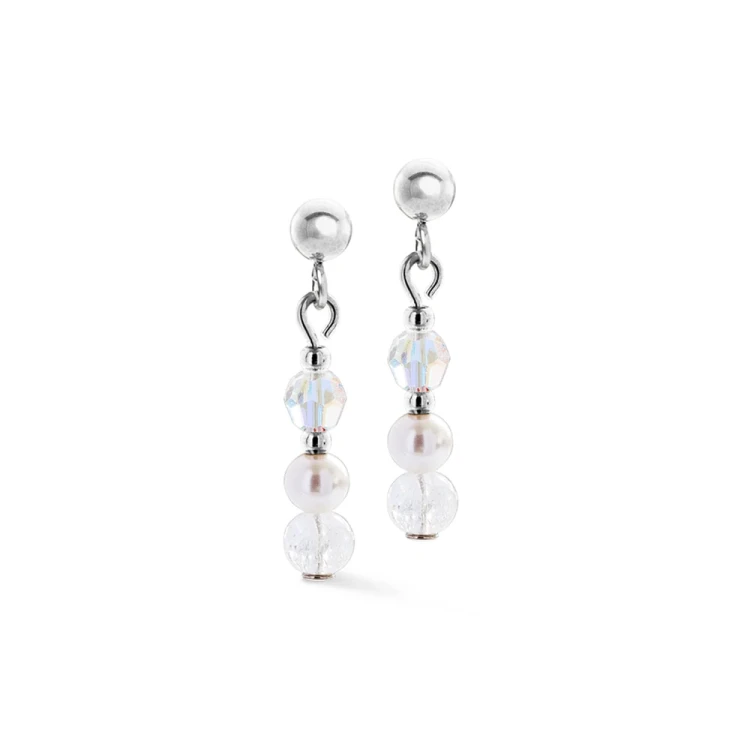 Серьги Coeur de Lion White-Silver 4245/21-1417