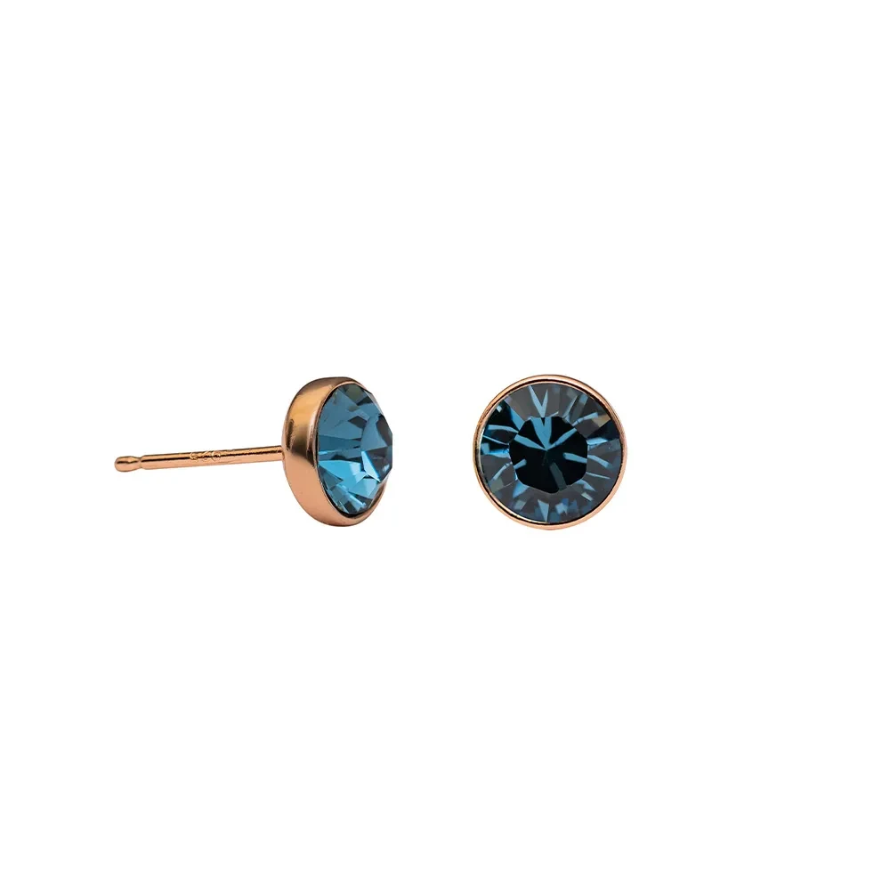 Fiore Luna Пусеты Denim Blue SWE297 DB RG