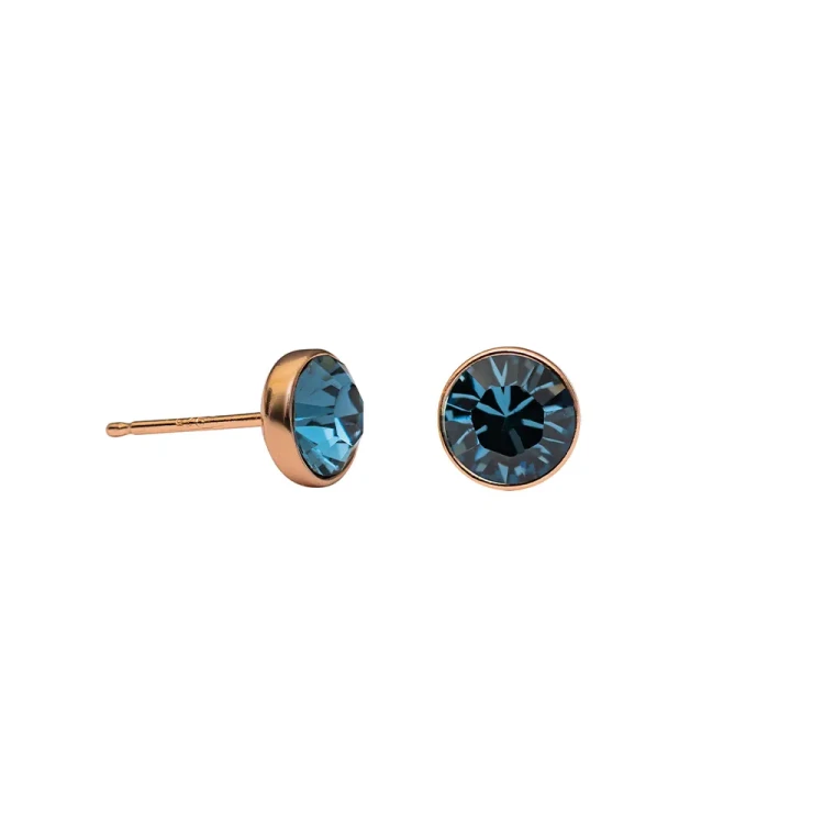 Fiore Luna Пусеты Denim Blue SWE297 DB RG