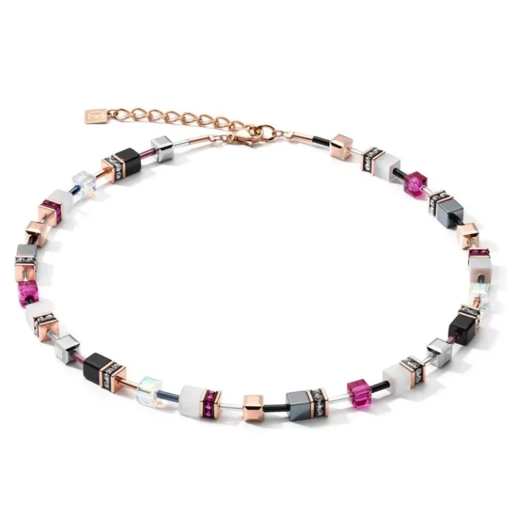 Колье Coeur de Lion White&Pink Rose Gold 4013/10-0400