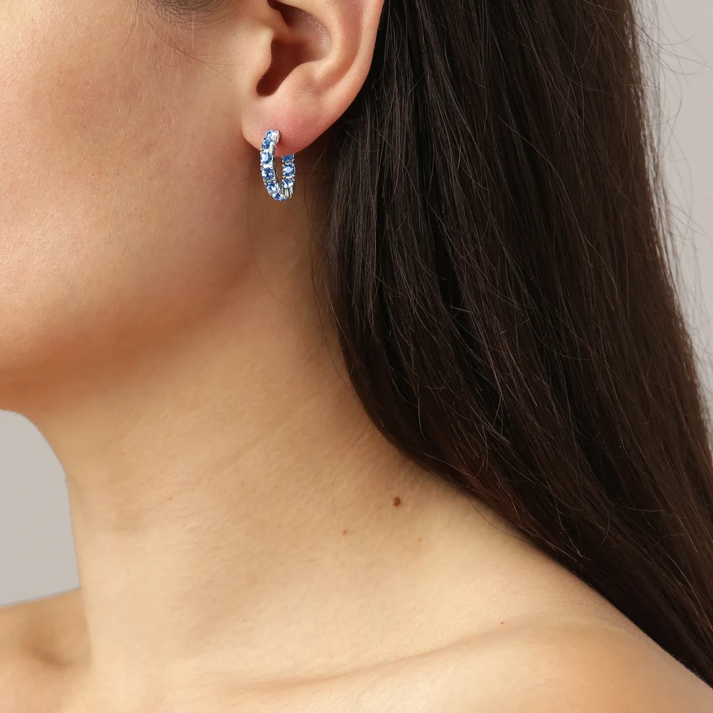 Серьги Dyrberg Kern RAQUEL SS LIGHT SAPPHIRE 460065