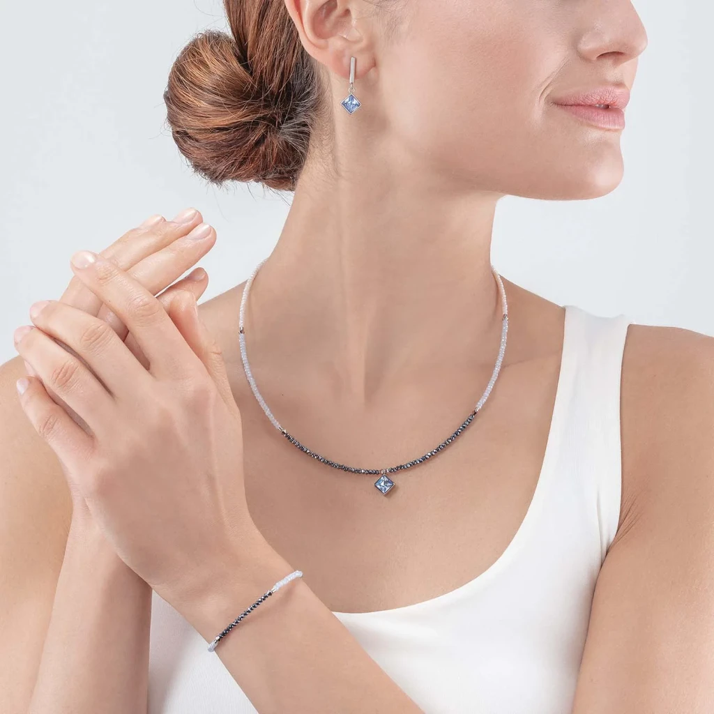 Колье Coeur de Lion Light Blue-Silver 6006/10-0741