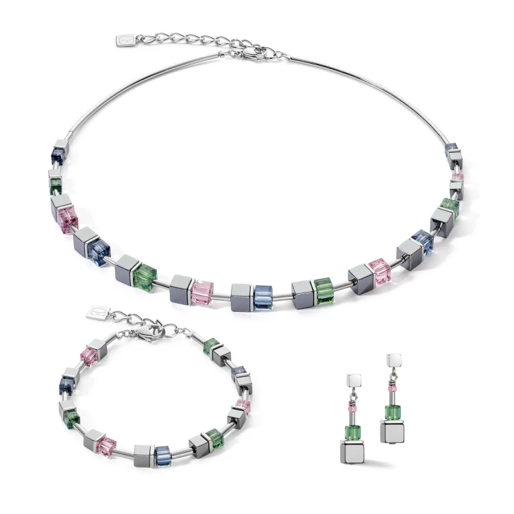 Колье Coeur de Lion Blue-Green-Lilac 5020/10-0754