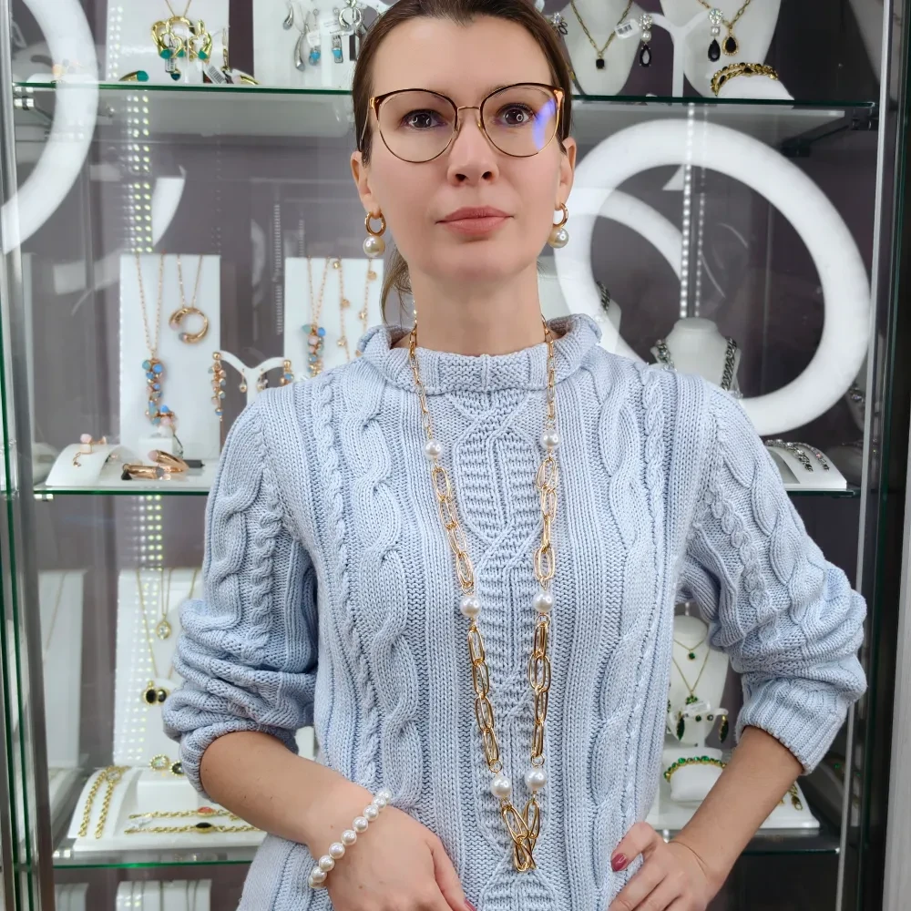 Колье Fiore Luna WHITE PEARL BCN13324-01 GI