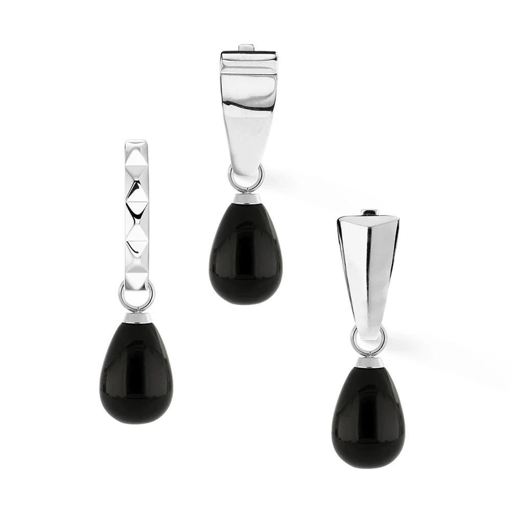 Подвеска на серьгу Silver-Black 0051/44-1317