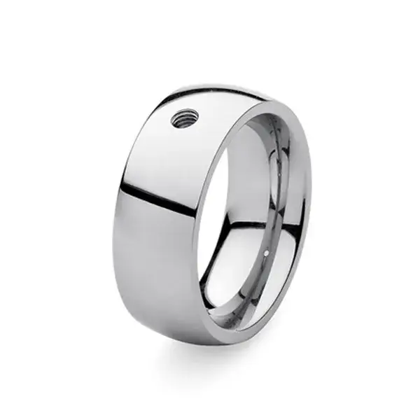 Кольцо - база Qudo Basic big silver 17.2 мм 627002 S