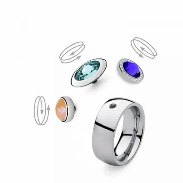 Кольцо - база Qudo Basic big silver 17.2 мм 627002 S