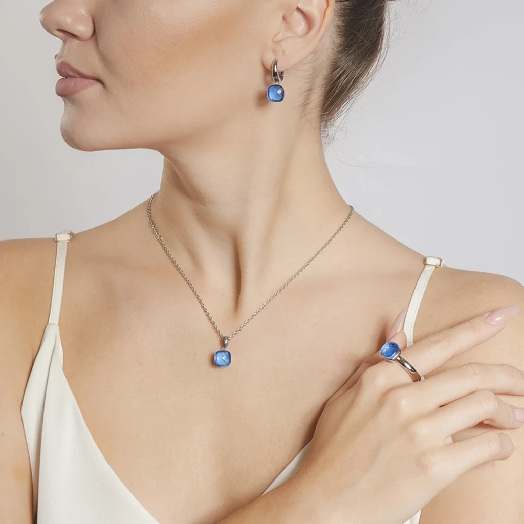 Кольцо Qudo Firenze ocean 19 мм 612115 BL/S