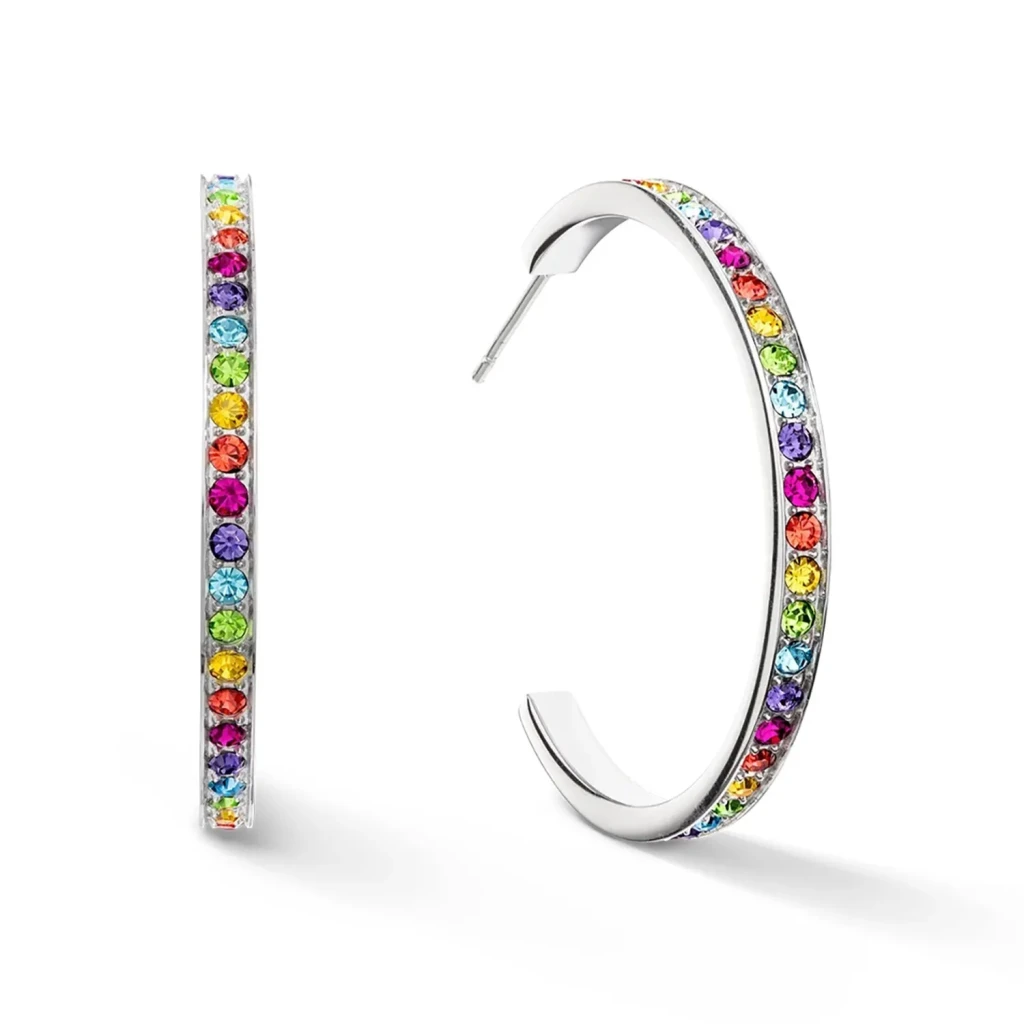 Пусеты Coeur de Lion  Multicolour Silver 0128/21-1517