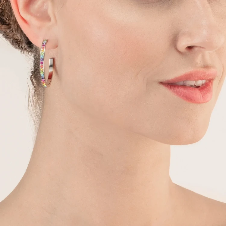 Пусеты Coeur de Lion  Multicolour Silver 0128/21-1517