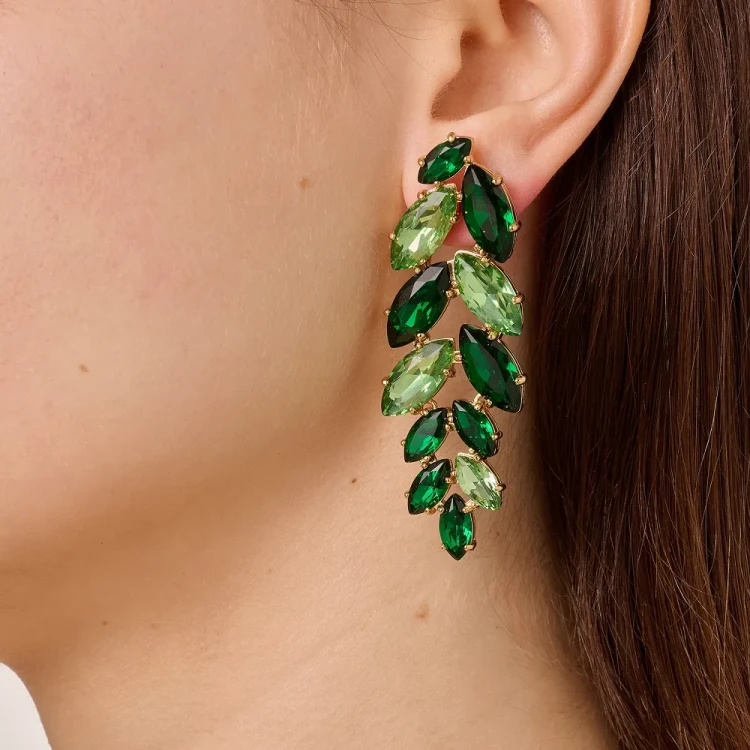 Серьги Dyrberg Kern BANYAN SG EMERALD GREEN 470037