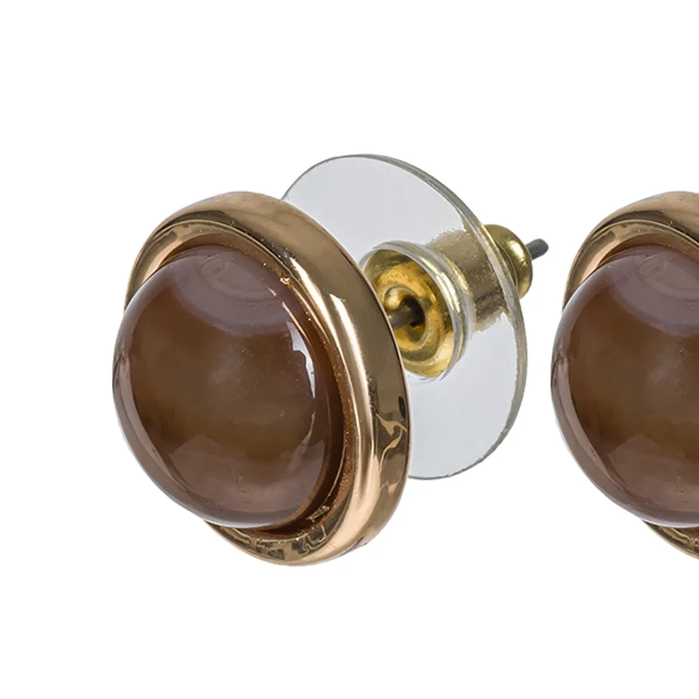 Fiore Luna Пусеты COFFE AGATE LE1107 BR/G