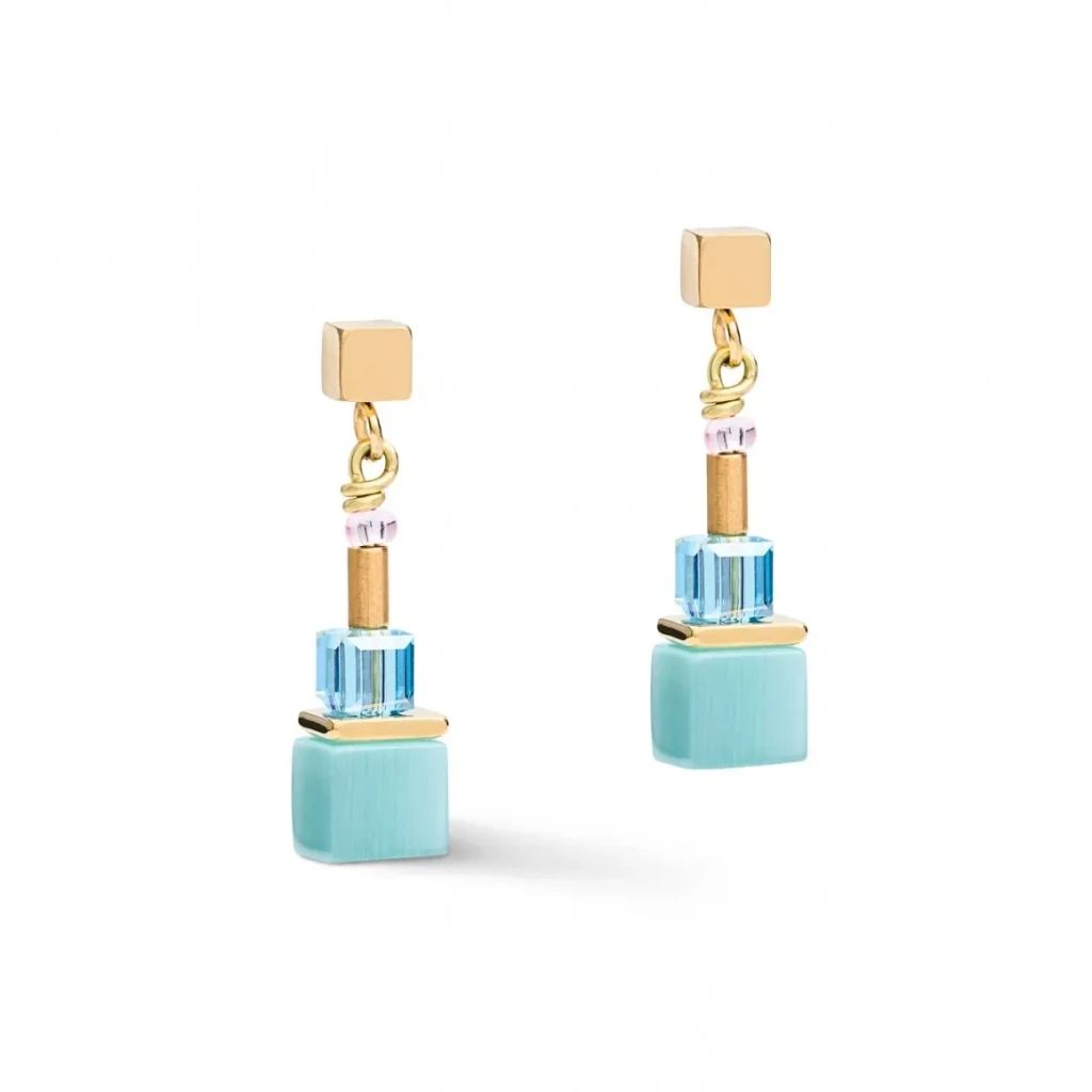 Серьги Coeur de Lion Multicolor Rainbow-Gold 5020/21-1535