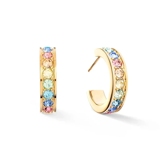 Пусеты Coeur de Lion  Multicolor Pastel Gold 0131/21-1590